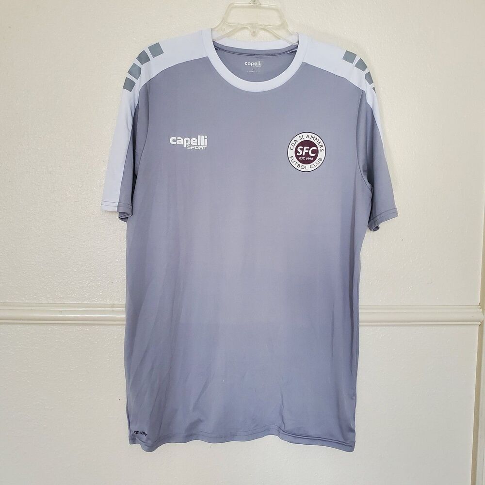 Capelli Sport CDA Slammers SFC Futbol Club Jersey Men's L Grey White Performance